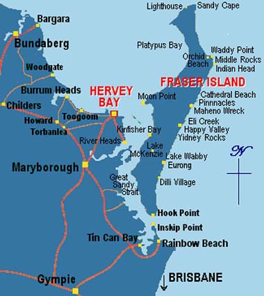 Pictures of Fraser Island Maps